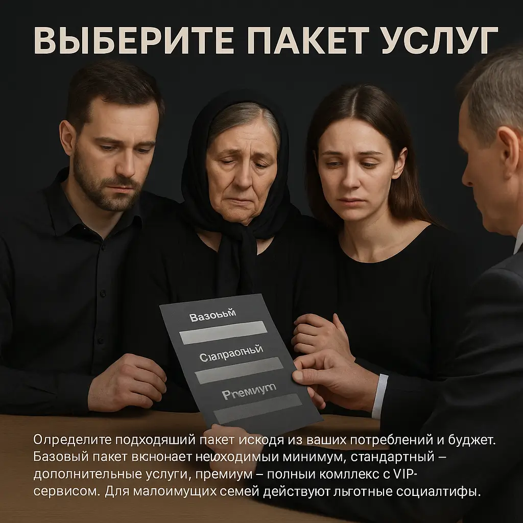 Варианты пакетов ритуальных услуг в Краснодаре